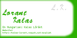 lorant kalas business card